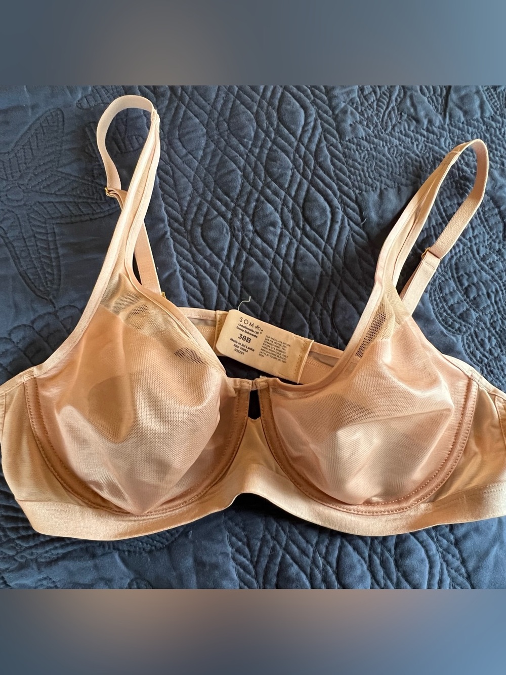 Soma Beige/Nude Sheer Mesh Underwire Bra